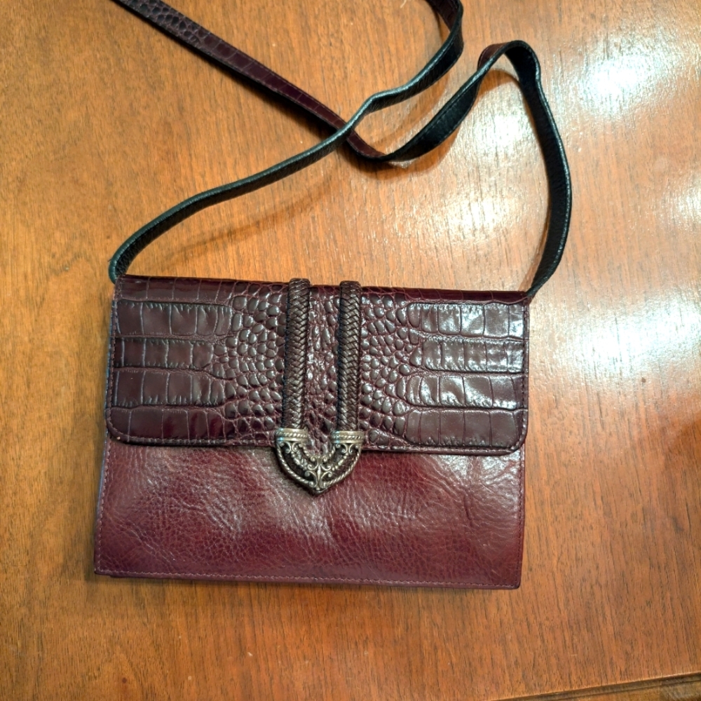 Brighton Chocolate Brown Crossbody Wallet Bag with removable strap